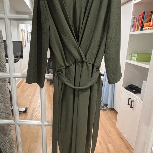 Fraiche By J Pants - Olive Green Women's Jumpsuit